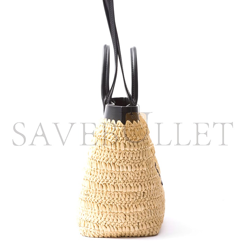 PRADA SMALL CROCHET AND LEATHER TOTE BAG 1BG501 (21*16*10cm)